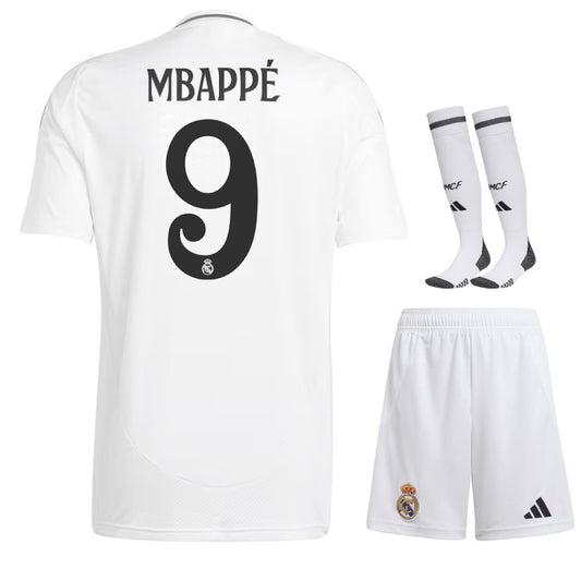 Maillot Kit Enfant Mbappe Real Madrid Domicile 2024 2025