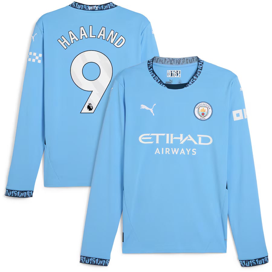 Maillot Manchester City Manches Longues Haaland Homme 2024 2025